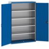 Cubio Storage Cabinet, 2 Perfo Doors, Blue, 2000 x 1300 x 525mm thumbnail-0