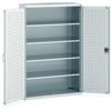 Cubio Storage Cabinet, 2 Perfo Doors, Light Grey, 2000 x 1300 x 525mm thumbnail-0