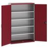 Cubio Storage Cabinet, 2 Perfo Doors, Red, 2000 x 1300 x 525mm thumbnail-0