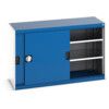 Cubio Storage Cabinet, 2 Sliding Doors, Blue, 800 x 1300 x 525mm thumbnail-0