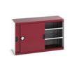 Cubio Storage Cabinet, 2 Sliding Doors, Red, 800 x 1300 x 525mm thumbnail-0