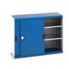 Cubio Storage Cabinet, 2 Sliding Doors, Blue, 1000 x 1300 x 525mm thumbnail-0