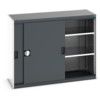 Cubio Storage Cabinet, 2 Sliding Doors, Anthracite Grey, 1000 x 1300 x 525mm thumbnail-0