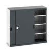 Cubio Storage Cabinet, 2 Sliding Doors, Anthracite Grey, 1200 x 1300 x 525mm thumbnail-0