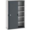 Cubio Storage Cabinet, 2 Sliding Doors, Anthracite Grey, 2000 x 1300 x 525mm thumbnail-0