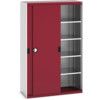 Cubio Storage Cabinet, 2 Sliding Doors, Red, 2000 x 1300 x 525mm thumbnail-0