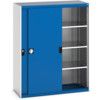 Cubio Storage Cabinet, 2 Sliding Doors, Blue, 1600 x 1300 x 525mm thumbnail-0