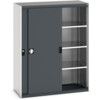 Cubio Storage Cabinet, 2 Sliding Doors, Anthracite Grey, 1600 x 1300 x 525mm thumbnail-0