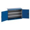 Cubio Storage Cabinet, 2 Perfo Doors, Blue, 900 x 1300 x 525mm thumbnail-0