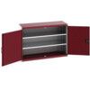 Cubio Storage Cabinet, 2 Perfo Doors, Red, 900 x 1300 x 525mm thumbnail-0