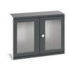 CUBIO SMLF-13510 CUPBOARD HOUSING WITH WINDOW DOOR-LIGHT/ANTH GREY thumbnail-0