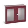 CUBIO SMLF-13510 CUPBOARD HOUSING WITH WINDOW DOOR-LIGHT GREY/RED thumbnail-0