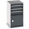 Cubio Drawer Cabinet, 3 Drawers, Anthracite Grey/Light Grey, 900 x 525 x 650mm thumbnail-0