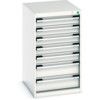 Cubio Drawer Cabinet, 7 Drawers, Light Grey, 900 x 525 x 650mm thumbnail-0