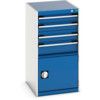 Cubio Drawer Cabinet, 4 Drawers, Blue/Light Grey, 1000 x 525 x 650mm thumbnail-0