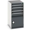 Cubio Drawer Cabinet, 4 Drawers, Anthracite Grey/Light Grey, 1000 x 525 x 650mm thumbnail-0