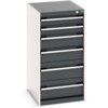 Cubio Drawer Cabinet, 6 Drawers, Anthracite Grey/Light Grey, 1000 x 525 x 650mm thumbnail-0