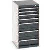 Cubio Drawer Cabinet, 7 Drawers, Anthracite Grey/Light Grey, 1000 x 525 x 650mm thumbnail-0