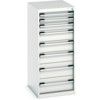 Cubio Drawer Cabinet, 8 Drawers, Light Grey, 1200 x 525 x 650mm thumbnail-0