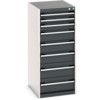 Cubio Drawer Cabinet, 8 Drawers, Anthracite Grey/Light Grey, 1200 x 525 x 650mm thumbnail-0