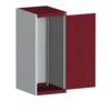 CUBIO SMLF-5612 CUPBOARD HOUSING WITH PERFO DOOR-LIGHT GREY/RED thumbnail-0