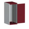 CUBIO SMLF-5612 CUPBOARD HOUSING WITH LOUVRE DOOR-LIGHT GREY/RED thumbnail-0