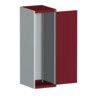 CUBIO SMLF-5616 CUPBOARD HOUSING WITH PERFO DOOR-LIGHT GREY/RED thumbnail-0