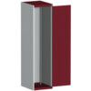 CUBIO SMLF-5620 CUPBOARD HOUSING WITH LOUVRE DOOR-LIGHT GREY/RED thumbnail-0