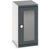 CUBIO SMLF-5610 CUPBOARD HOUSING WITH WINDOW DOOR-LIGHT/ANTH GREY thumbnail-0