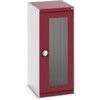 CUBIO SMLF-5612 CUPBOARD HOUSING WITH WINDOW DOOR-LIGHT GREY/RED thumbnail-0