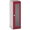 CUBIO SMLF-5616 CUPBOARD HOUSING WITH WINDOW DOOR-LIGHT GREY/RED thumbnail-0