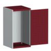 CUBIO SMLF-6612 CUPBOARD HOUSING WITH LOUVRE DOOR-LIGHT GREY/RED thumbnail-0