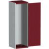 CUBIO SMLF-6620 CUPBOARD HOUSING WITH LOUVRE DOOR-LIGHT GREY/RED thumbnail-0