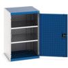 Cubio Storage Cabinet, Single Perfo Door, Blue, 1000 x 650 x 650mm thumbnail-0