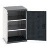 Cubio Storage Cabinet, Single Perfo Door, Anthracite Grey, 1000 x 650 x 650mm thumbnail-0