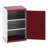 Cubio Storage Cabinet, Single Perfo Door, Red, 1000 x 650 x 650mm thumbnail-0