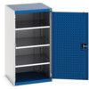 Cubio Storage Cabinet, Single Perfo Door, Blue, 1200 x 650 x 650mm thumbnail-0