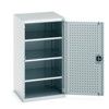 Cubio Storage Cabinet, Single Perfo Door, Light Grey, 1200 x 650 x 650mm thumbnail-0