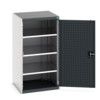 Cubio Storage Cabinet, Single Perfo Door, Anthracite Grey, 1200 x 650 x 650mm thumbnail-0