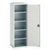 Cubio Storage Cabinet, Single Perfo Door, Light Grey, 2000 x 650 x 650mm thumbnail-0