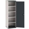 Cubio Storage Cabinet, Single Perfo Door, Anthracite Grey, 2000 x 650 x 650mm thumbnail-0