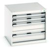 Cubio Drawer Cabinet, 5 Drawers, Light Grey, 600 x 650 x 650mm thumbnail-0