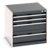 Cubio Drawer Cabinet, 5 Drawers, Anthracite Grey/Light Grey, 600 x 650 x 650mm thumbnail-0