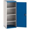 Cubio Storage Cabinet, Single Perfo Door, Blue, 1600 x 650 x 650mm thumbnail-0