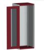 CUBIO SMLF-6616 CUPBOARD HOUSING WITH WINDOW DOOR-LIGHT GREY/RED thumbnail-0