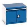 Cubio Drawer Cabinet, 1 Drawers, Blue/Light Grey, 600 x 800 x 650mm thumbnail-0