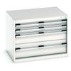 Cubio Drawer Cabinet, 4 Drawers, Light Grey, 600 x 800 x 650mm thumbnail-0