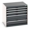 Cubio Drawer Cabinet, 5 Drawers, Anthracite Grey/Light Grey, 700 x 800 x 650mm thumbnail-0