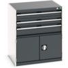 Cubio Drawer Cabinet, 3 Drawers, Anthracite Grey/Light Grey, 900 x 800 x 650mm thumbnail-0