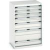 Cubio Drawer Cabinet, 7 Drawers, Light Grey, 1200 x 800 x 650mm thumbnail-0